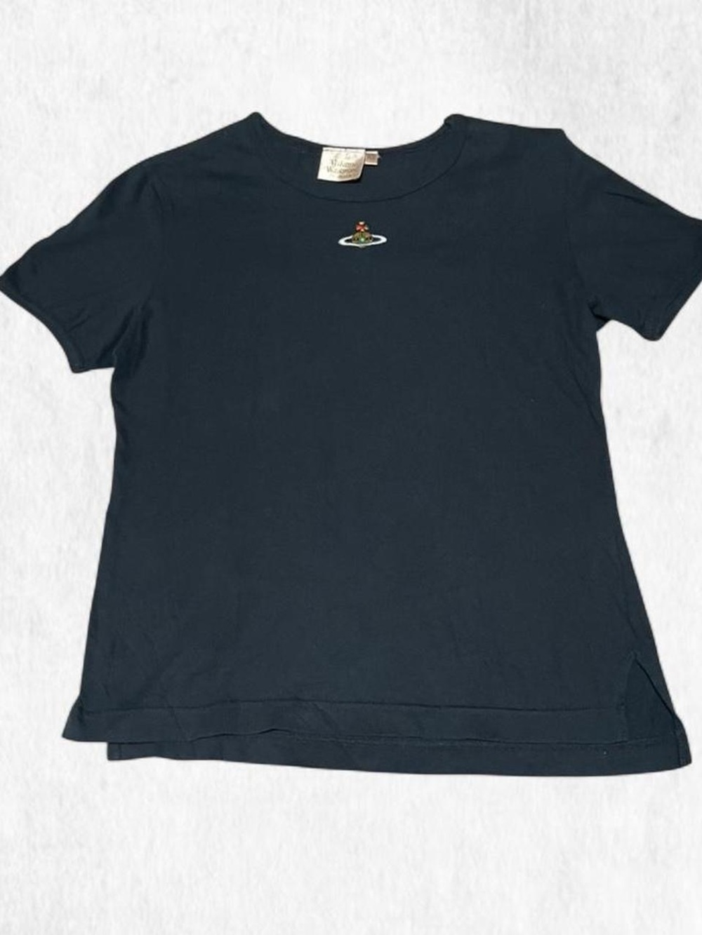 Vivienne Westwood black t-shirt with embroidered logo